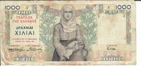 Griechenland 1000 Drachmai Banknote Geldschein -