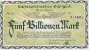 Deutschland Deutsches Reich 5 Billionen Mark Notgeldschein Notgeld Hattingen Land Ruhr NRW Westfalen -