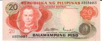 Philippinnen 20 Piso Banknote Geldschein -