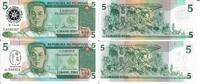 Philippinnen 5 Piso Banknote Geldschein 1x5 Piso 1986 und 1x5 Piso 1987 (unc) LOT -