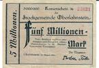 Deutschland Deutsches Reich 5 Millionen Mark Notgeldschein Oberlahnstein Hessen Nassau -