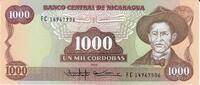 Nicaragua 1000 Cordobas Banknote Geldscheine -