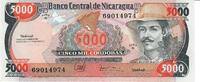 Nicaragua 5000 Cordobas Banknote Geldscheine -