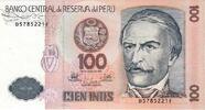 Peru 100 Intis Banknote Geldscheine -