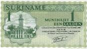 Suriname 1 Gulden Banknote Geldscheine -