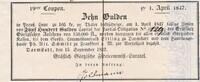 Altdeutschland Deutschland 10 Gulden , Zinsbeleg, Gräflich Görtzische Fideicommis-Curatel , Darmstadt Zinsdarlehenschein , 1837 -
