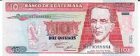 Guatemala 10 Quetzales Banknote Geldscheine -