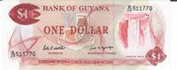 Guyana 1 Dollar Banknote Geldscheine -