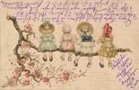 Schöne Präge Glückwunschkarte um 1900 -