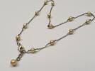 925er Silberkette Silbercollier 925er Silber mit Perlen Kette Perlencollier -