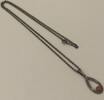    Silberkette 835er Silber mit antikem Korallenanhänger Länge ca. 49 cm gebraucht