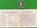 Deutschland Medaille 585er Gold 14K ECU mit Landkarte, 585/1000 Gold, Poträt Karls des Großen, mit Zertifikat -