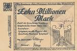 Deutschland Deutsches Reich 10 Millionen Mark Notgeld Schleswig-Holstein, Helgoland Preussische Baukasse -