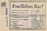 Deutschland Deutsches Reich 1 Million Mark Notgeld Schleswig-Holstein, Helgoland Preussische Baukasse -