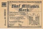 Deutschland Deutsches Reich 5 Millionen Mark Notgeld Schleswig-Holstein, Helgoland Preussische Baukasse -