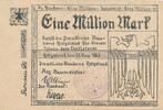 Deutschland Deutsches Reich 1 Million Mark Notgeld Schleswig-Holstein, Helgoland Preussische Baukasse -