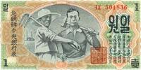 Nordkorea 1 Won Banknote Geldscheine -