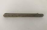 Antike Krawattenklammer aus Metall und 835er Silber Länge ca. 7 cm -