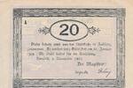 Deutschland Deutsches Reich 20 mark Notgeldschein Notgeld HERSFELD (Hessen-Nassau) -