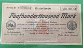 Deutschland Deutsches Reich 500 Tausend Mark Notgeldschein Notgeld Limburg an der Lahn, Hessen-Nassau -