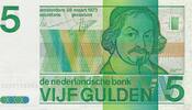 Niederlande 5 Gulden Geldschein Banknote -