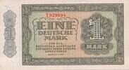 Deutschland DDR 1 Deutsche Mark Geldschein Banknote KN 6 Stellig, rot Serie T -