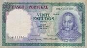 20  Escudos 1963 Portugal Geldschein Banknote III