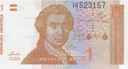 Kroatien 1 Dinar 1991 Geldschein Banknote unc 3.51 US$ Tax included +  11.73 US$ shipping