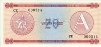 Kuba 20 Pesos A Banknote Geldscheine -