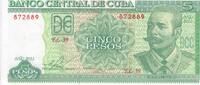 Kuba 5 Pesos Banknote Geldscheine -