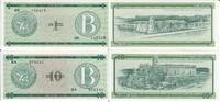 Kuba 1 und 10 Pesos Serie B Banknote Geldscheine 1 und 10 Pesos Serie B (unc) 2 Scheine -