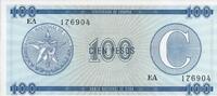 Kuba 100 Pesos C Banknote Geldscheine -