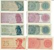 Indonesien 1 5 10 25 Sen Banknote Geldscheine 1 5 10 25 Sen (unc) LOT -