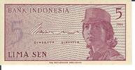 Indonesien 5 Sen Banknote Geldscheine -