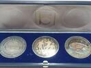 1000er Silber Medaille , 3 Stück Medaillen-Set Fußball WM 1974 Feinsilber 1000/1000 mit Box -