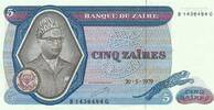 5 Zaires 1979 Zaire Mobutu unc-