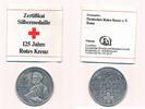 Deutschland BRD Medaille , 999er Feinsilber 125 Jahre Rotes Kreuz -