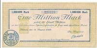 Deutsches Reich Deutschland 1 Million Mark Notgeldschein Notgeld Stadt Neheim (Westfalen) -