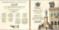 San Marino 8,88 € , KMS offizieller Kursmünzensatz, 5 euro in Silber -