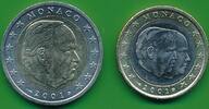 Monaco 1 und 2 Euro 2 Münzen -