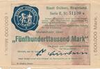 Deutsches Reich Deutschland 500.000 Mark Notgeldschein Notgeld Stadt Dülken Westfalen -