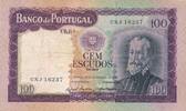 100 Escudos 1961 Portugal Cem Escudos III, m. Riss