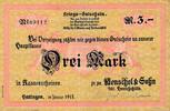 Deutschland Deutsches Reich 3 Mark HATTINGEN, Henschel und Sohn G.m.b.H., Abt. Henrichshütte; westfalen Notgeld -