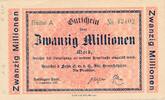 Deutsches Reich Deutschland 20 Millionen Mark HATTINGEN, Henschel und Sohn G.m.b.H., Abt. Henrichshütte; westfalen Notgeld -