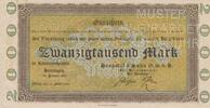 Deutsches Reich Deutschland 20000 Mark HATTINGEN, Henschel und Sohn G.m.b.H., Muster W. Girardet -