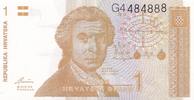 Kroatien 1 Dinara 1991 Banknote bankfrisch 3.52 US$ Tax included +  11.73 US$ shipping