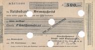 Remscheid 500 Mark Lohnscheck, Fa. Stachelhauser, Lochentwertet, Nr. D.8 716896 -