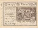 Lennep 20 Millionen Mark Notgeld des Kreisausschuß, Wz.: Delle, Buchstabe J, Nr. 8031 -