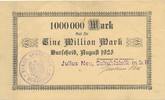 Burscheid 1 Million Mark Notgeldschein, Julius Neu, Schuhfabrik -