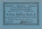 Burscheid und Helenabrunn Eine Million Mark Gutschein der Firma Rheinische Schuhwerke, Forst & Pulvermacher -